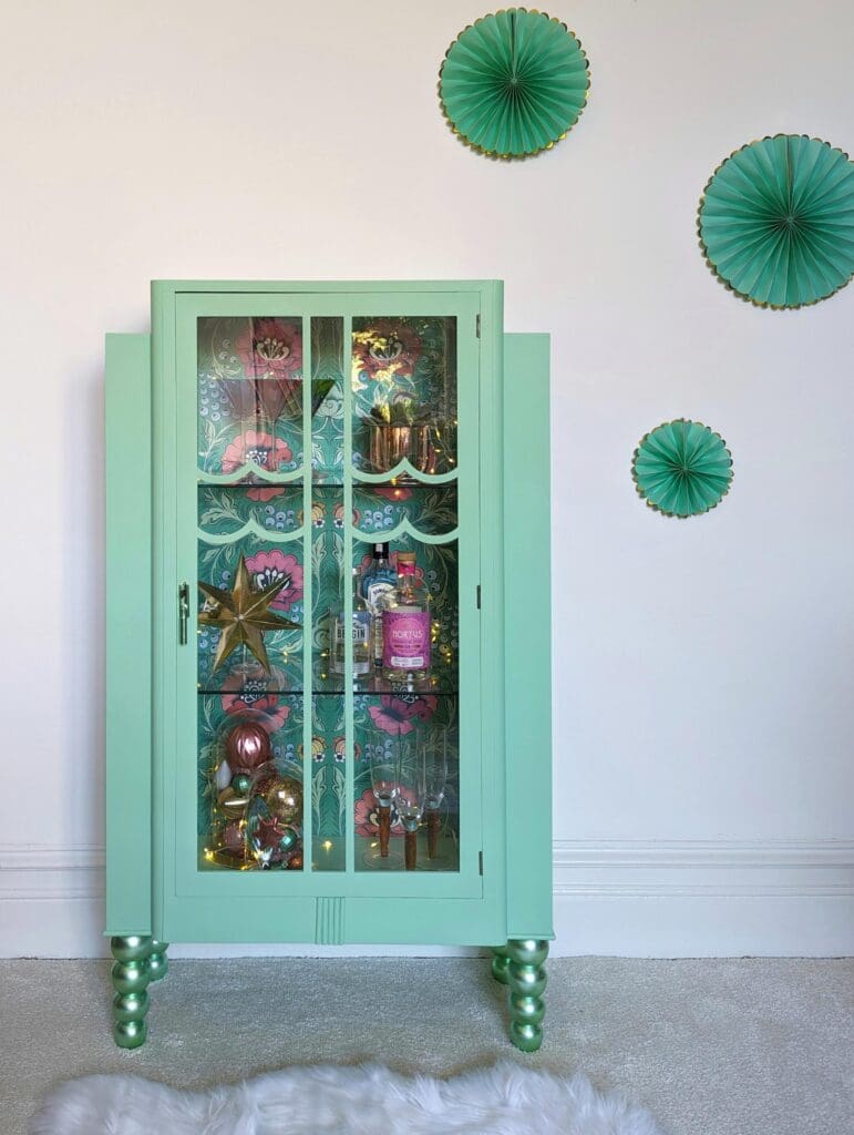 Teal deals china cabinet