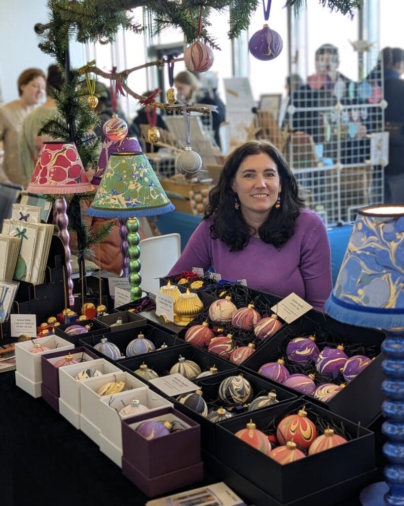Carrie Webb sitting at her stall at the Brighter Days market at the Turner Contemporary in Margate